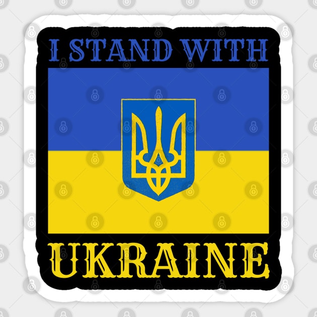I Stand With Ukraine Sticker by Creatifly Graphic Tees